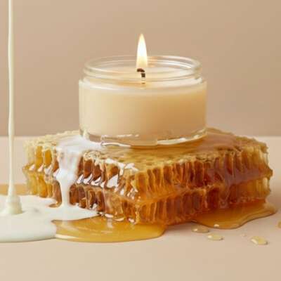 CANDELA CON FRAGRANZA LATTE E MIELE - MAKE SCENT