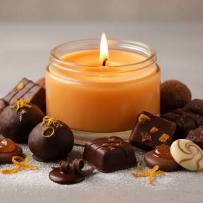 CANDELA CON FRAGRANZA CIOCCO E ARANCIA - MAKE SCENT