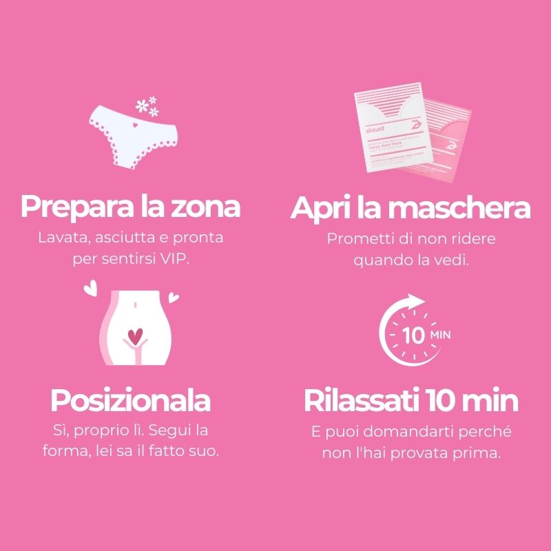 MASCHERA INTIMA ADDOLCENTE ED EMOLLIENTE CALM ME SOFLTY - 3 pezzi - HAPPY DOWN THERE