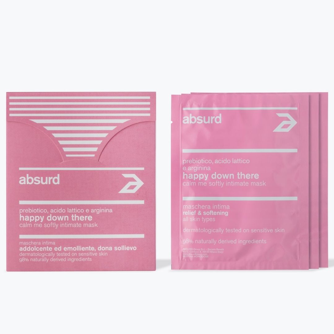 MASCHERA INTIMA ADDOLCENTE ED EMOLLIENTE CALM ME SOFLTY - 3 pezzi - HAPPY DOWN THERE