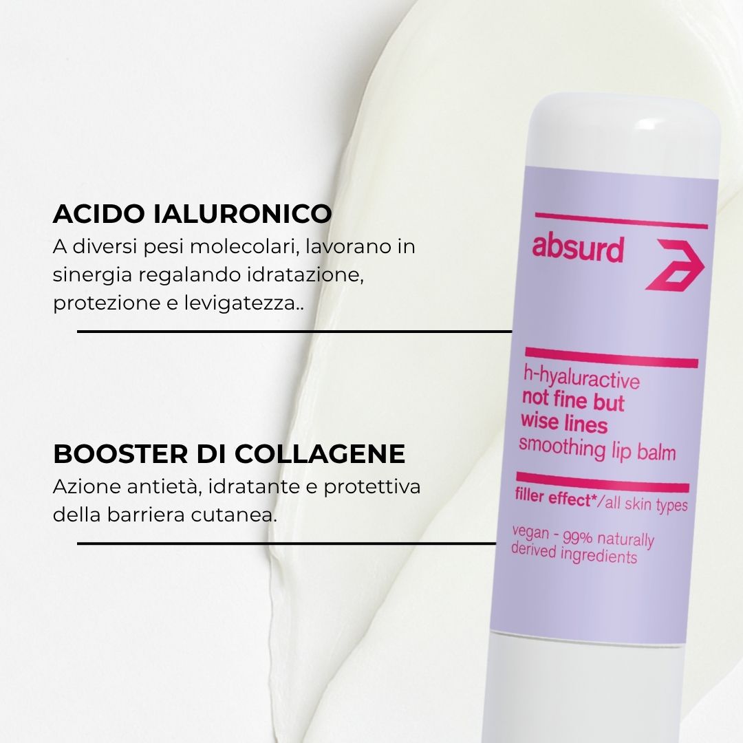 LIPBALM IDRATANTE EFFETTO FILLER CON ACIDO IALURONICO - NOT FINE BUT WISE LINES