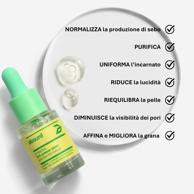 PURIFYING FACIAL SERUM WITH NIACINAMIDE - ANTI GREASE PANIC