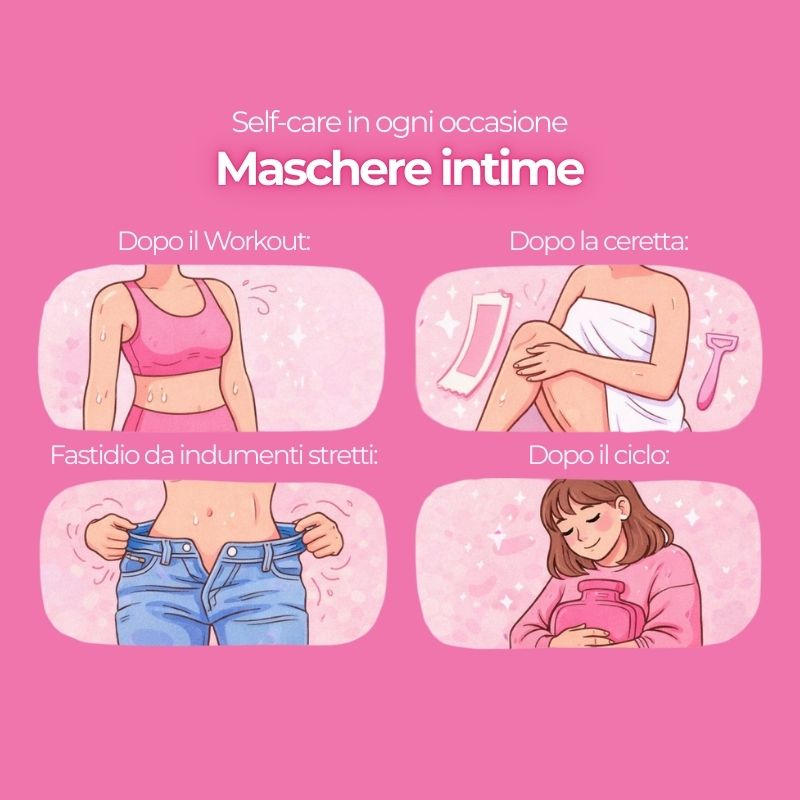 MASCHERA INTIMA ADDOLCENTE ED EMOLLIENTE CALM ME SOFLTY - 3 pezzi - HAPPY DOWN THERE