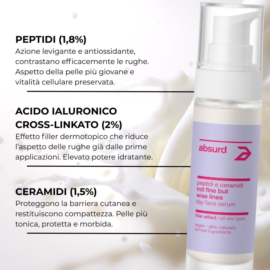 ANTI-WRINKLE DAY SERUM WITH PEPTIDES AND CERAMIDES - NOT FINE BUT WISE LINES